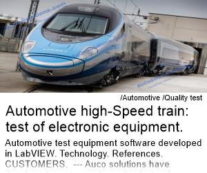 Automotive High-Speed Train: test of electronic equipment