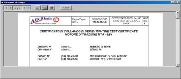 Test certificate preview
